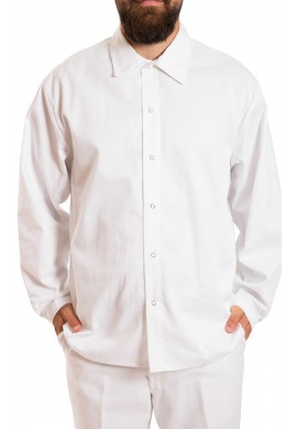 Long sleeve shirt, no pocket, gripper closure